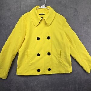 Chaps Bright Yellow Collared Nautical Jacket